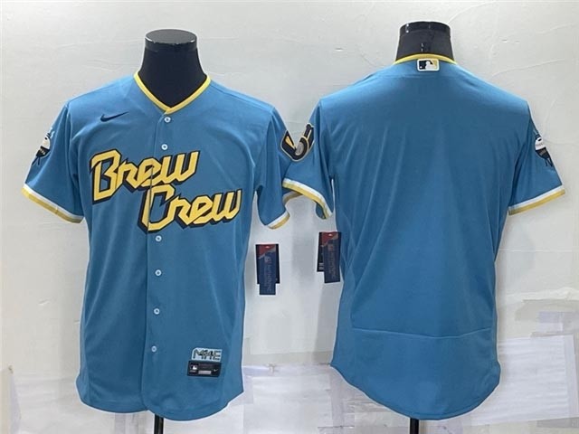 Milwaukee Brewers Powder Blue 2022 City Connect Flex Base Team Jersey