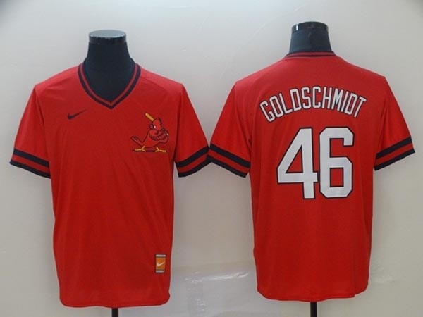 MLB St.Louis Cardinals #46 Paul Goldschmidt Red Nike Throwback Jersey