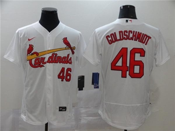 MLB St.Louis Cardinals #46 Paul Goldschmidt White 2020 Nike Flexbase Jersey