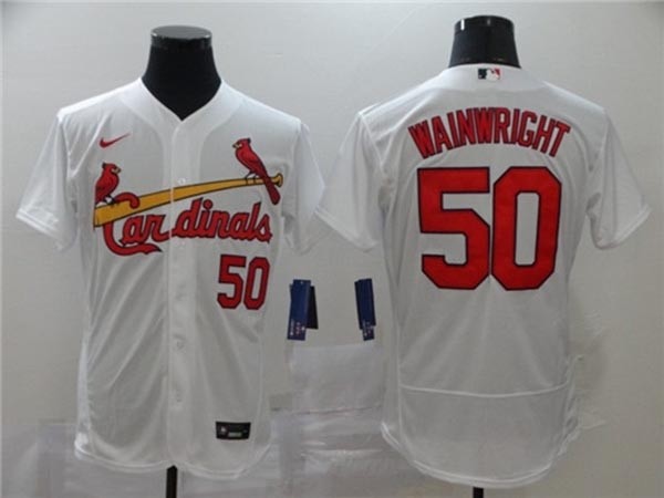 MLB St.Louis Cardinals #50 Adam Wainwright White 2020 Nike Flexbase Jersey