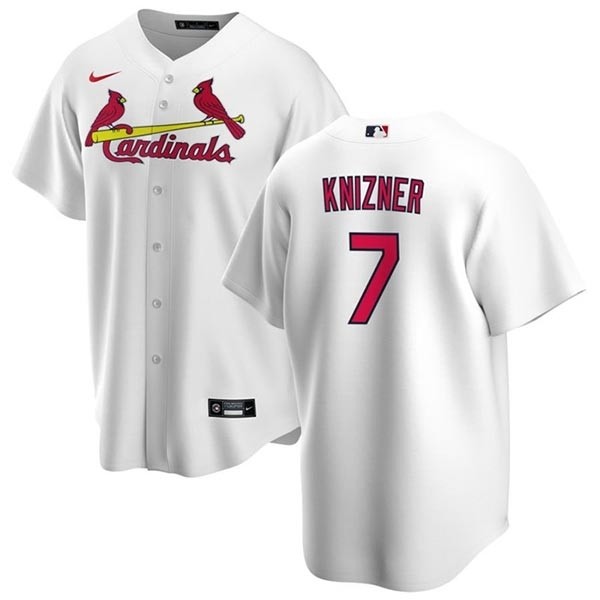 Men's St. Louis Cardinals #7 Andrew Knizner White Cool Base Stitched Jersey