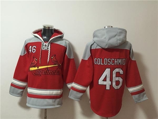 Men's St.Louis Cardinals #46 Paul Goldschmidt Ageless Must-Have Lace-Up Pullover Hoodie