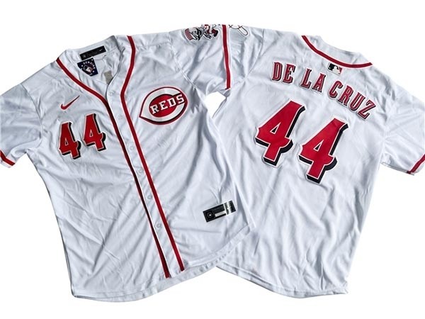 Men's Cincinnati Reds #44 Elly De La Cruz White Limited Jersey