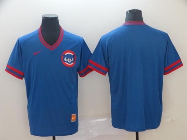 MLB Chicago Cubs Blank Blue Nike Throwback Jersey