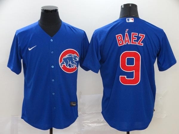 MLB Chicago Cubs #9 Javier Baez Royal 2020 Nike Cool Base Jersey