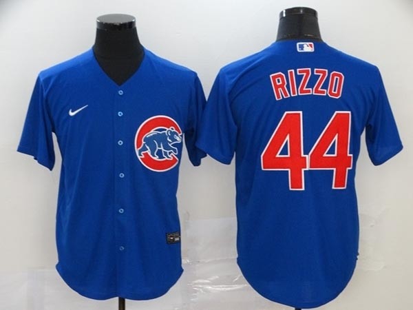 MLB Chicago Cubs #44 Anthony Rizzo Royal 2020 Nike Cool Base Jersey