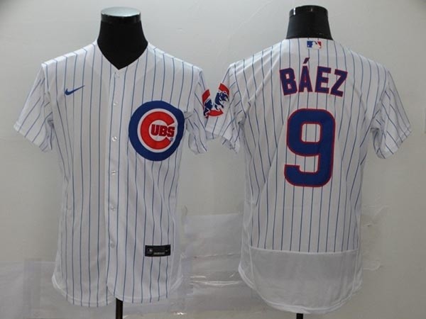 MLB Chicago Cubs #9 Javier Baez White 2020 Nike Flexbase Jersey