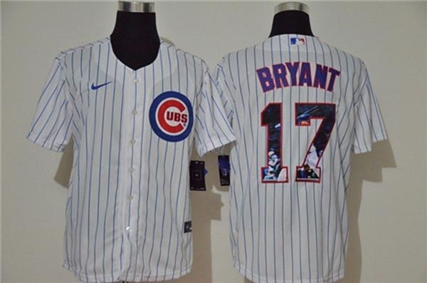 MLB Chicago Cubs #17 Kris Bryant White Nike Cool Base Player Jersey