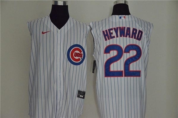 MLB Chicago Cubs #22 Jason Heyward White Nike Cool Base Sleeveless Jersey