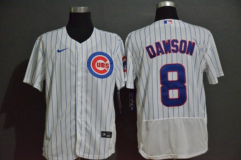 MLB Chicago Cubs #8 Andre Dawson White 2020 Nike Flexbase Jersey