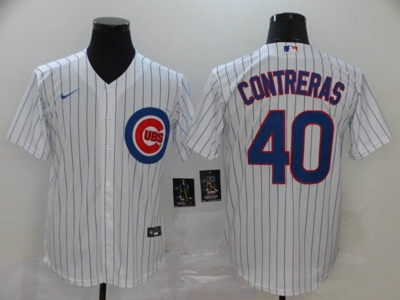 MLB Chicago Cubs #40 Willson Contreras White 2020 Nike Cool Base Jersey