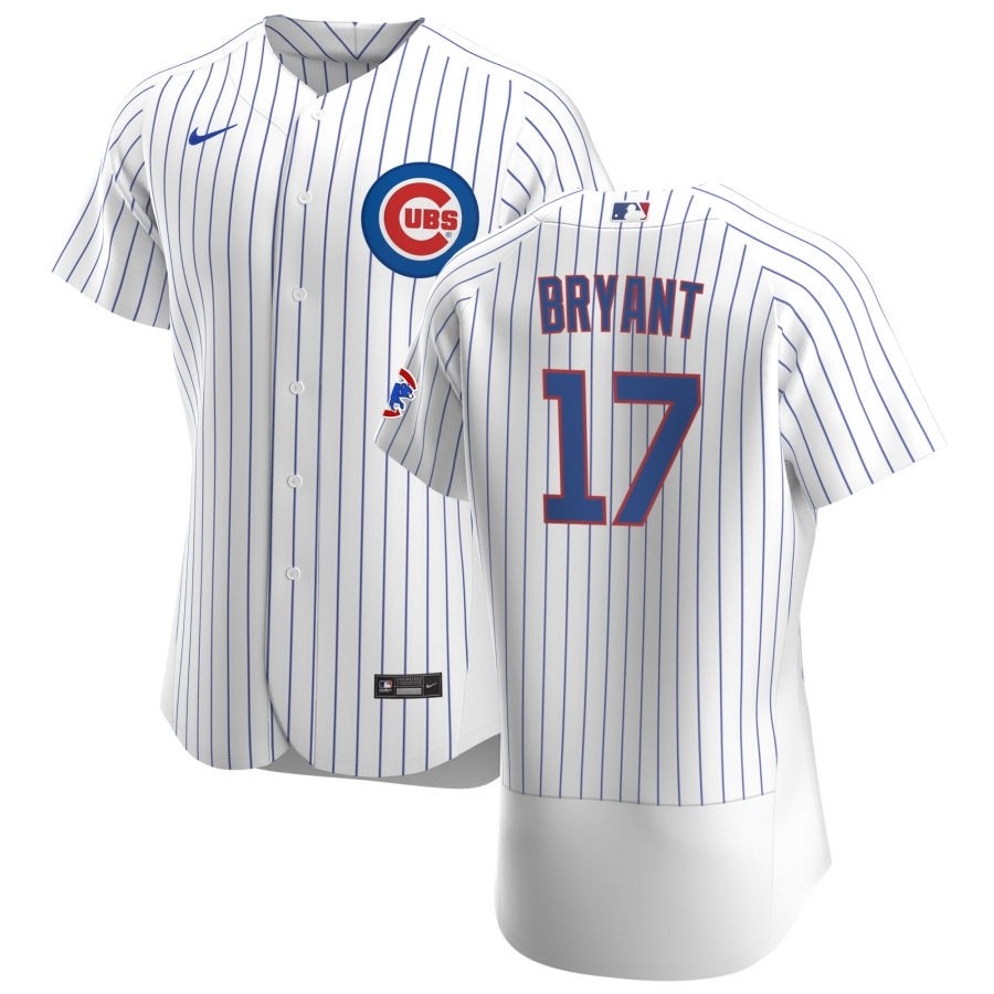 Men's Chicago Cubs #17 Kris Bryant Nike White Home 2020 Authentic Player Jersey