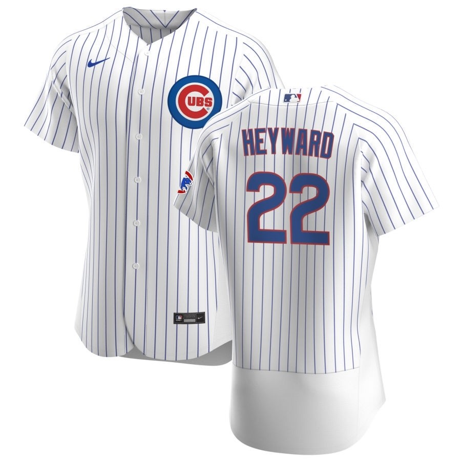 Men's Chicago Cubs #22 Jason Heyward Nike White Home 2020 Authentic Player Jersey