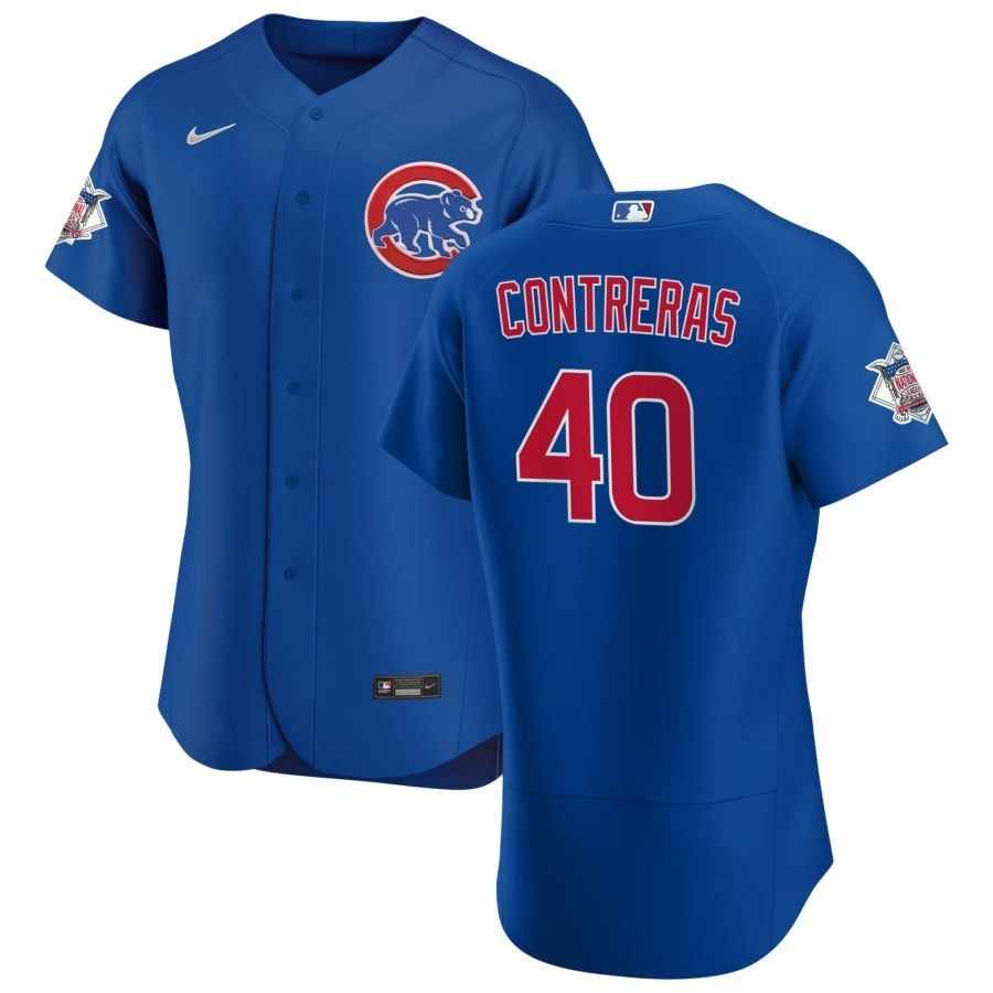 Men's Chicago Cubs #40 Willson Contreras Nike Royal Alternate 2020 Authentic Player Jersey