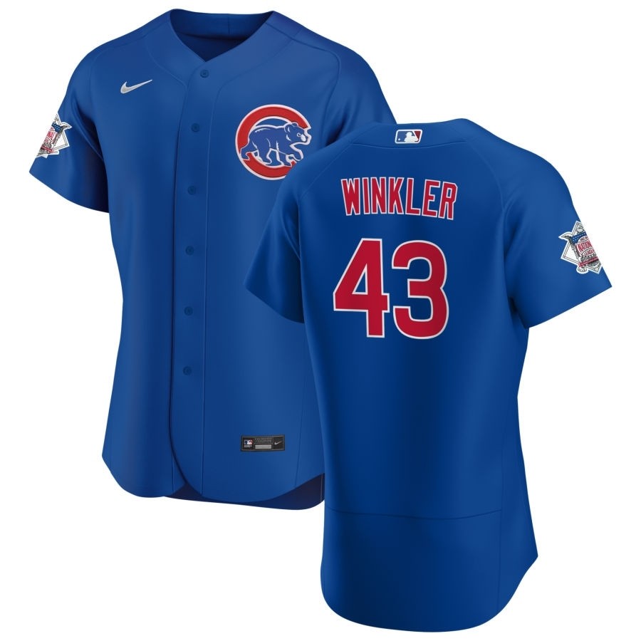 Men's Chicago Cubs #43 Dan Winkler Nike Royal Alternate 2020 Authentic Player Jersey