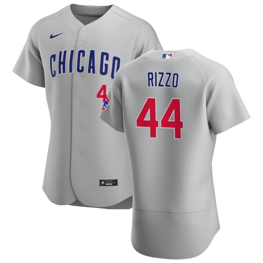 Men's Chicago Cubs #44 Anthony Rizzo Nike Gray Road 2020 Authentic Team Jersey