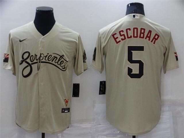 Arizona Diamondbacks #5 Eduardo Escobar Gold 2021 City Connect Cool Base Jersey