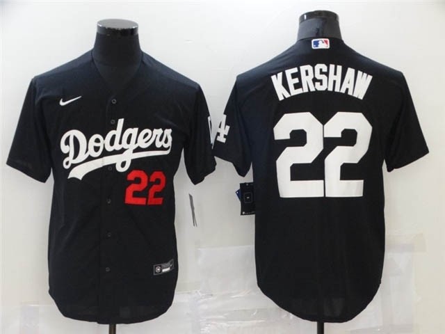 Los Angeles Dodgers #22 Clayton Kershaw Black Turn Back The Clock Jersey