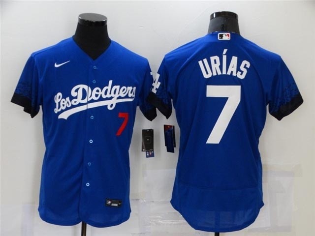 Los Angeles Dodgers #7 Julio Urias Royal Blue 2021 City Connect Flex Base Jersey