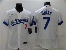 Los Angeles Dodgers #7 Julio Urias White 2021 City Connect Flex Base Jersey