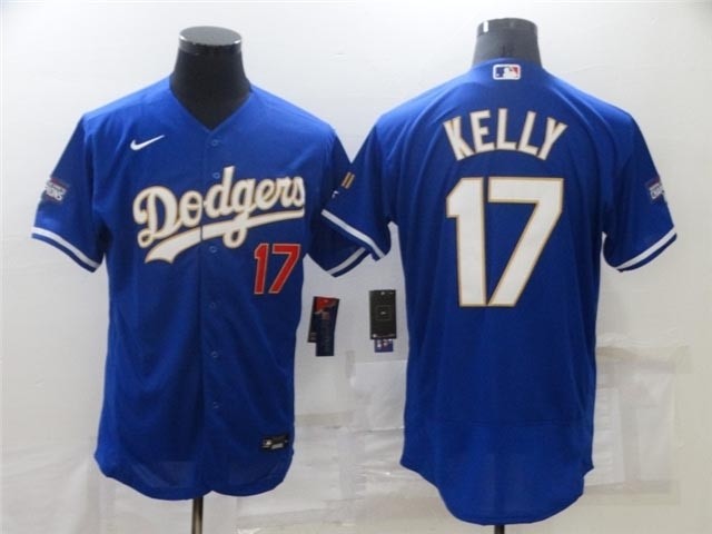 Los Angeles Dodgers #17 Joe Kelly Blue 2021 Gold Program Flex Base Jersey