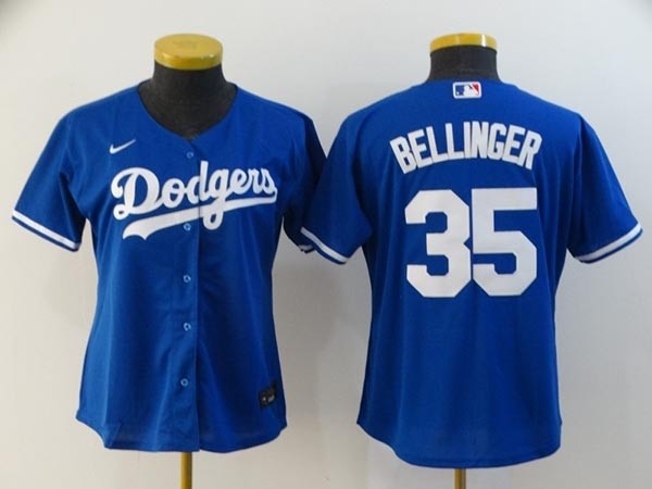 Women Los Angeles Dodgers #35 Cody Bellinger Royal blue 2020 Nike Cool Base Jersey