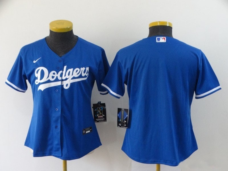 Women Los Angeles Dodgers Blank Royal blue 2020 Nike Cool Base Jersey