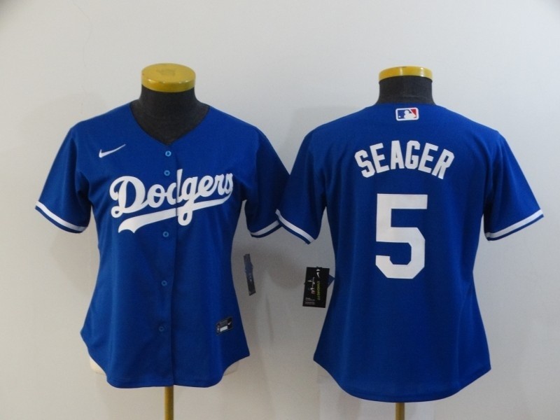 Women's Dodgers #5 Corey Seager Royal blue Jersey