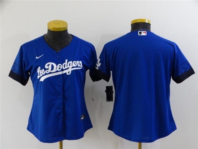 Women's Los Angeles Dodgers Blank Royal Blue 2021 City Connect Cool Base Team Jersey