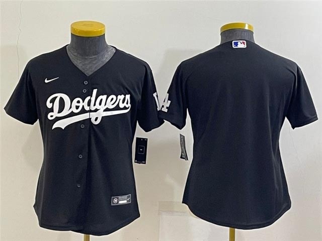 Women's Los Angeles Dodgers Blank Black Turn Back The Clock Jersey