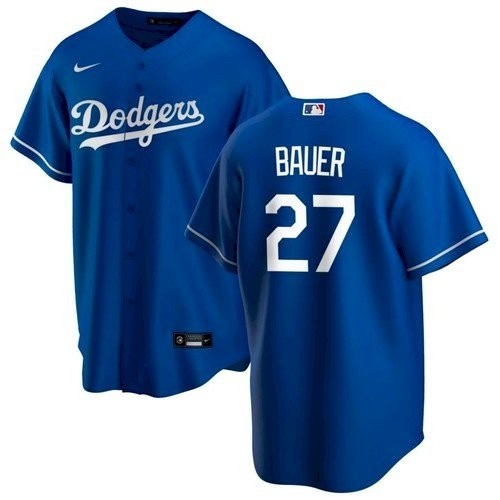 Youth Los Angeles Dodgers #27 Trevor Bauer Royal Jersey