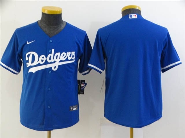 Youth Los Angeles Dodgers Blank Royal Blue Cool Base Team Jersey