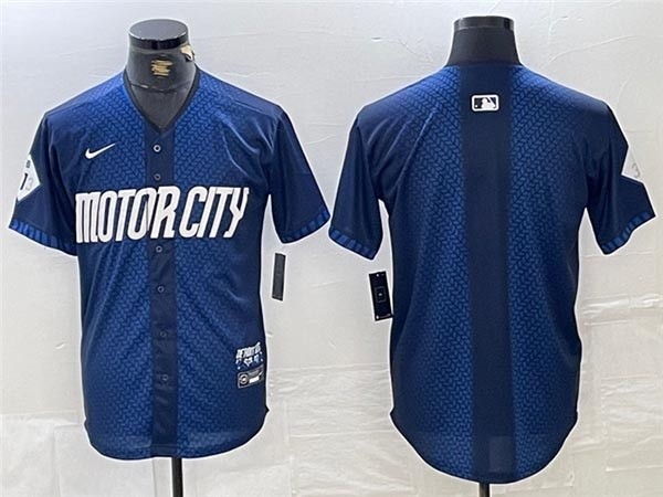 Men's Detroit Tigers Blank Navy 2024 City Connect Limited Team Jersey