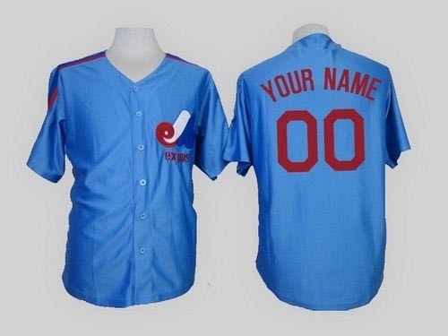 Montreal Expos Custom sky Blue Jersey(Name and number remark in comment column)