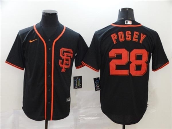 MLB San Francisco Giants #28 Buster Posey Black 2020 Nike Cool Base Jersey