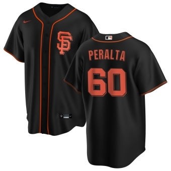 Men's San Francisco Giants #60 Wandy Peralta Nike Black Alternate 2020 Coolbase Jersey