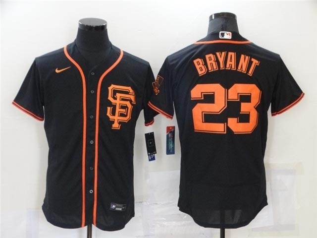 San Francisco Giants #23 Kris Bryant Black Flex Base Jersey