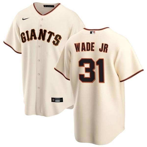 Men's San Francisco Giants #31 LaMonte Wade Jr. Cream Cool Base Stitched Jersey