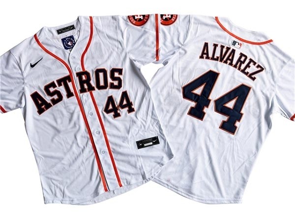 Men's Houston Astros #44 Yordan Alvarez White Limited Jersey