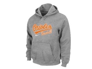 MLB Baltimore Orioles Gray Hoodies