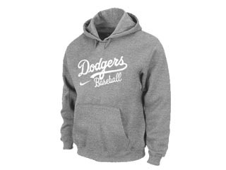 MLB Los Angeles Dodgers Gray Hoodies