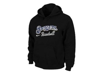 MLB Milwaukee Brewers Black Hoodies