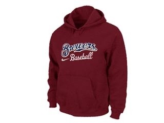 MLB Milwaukee Brewers Red Hoodies