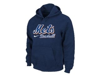 MLB New York Mets navy blue Hoodies