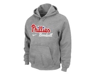 MLB Philadelphia Phillies Gray Hoodies