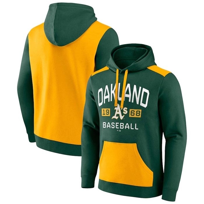 Men's Oakland Athletics Green Gold Chip In Pullover Hoodie