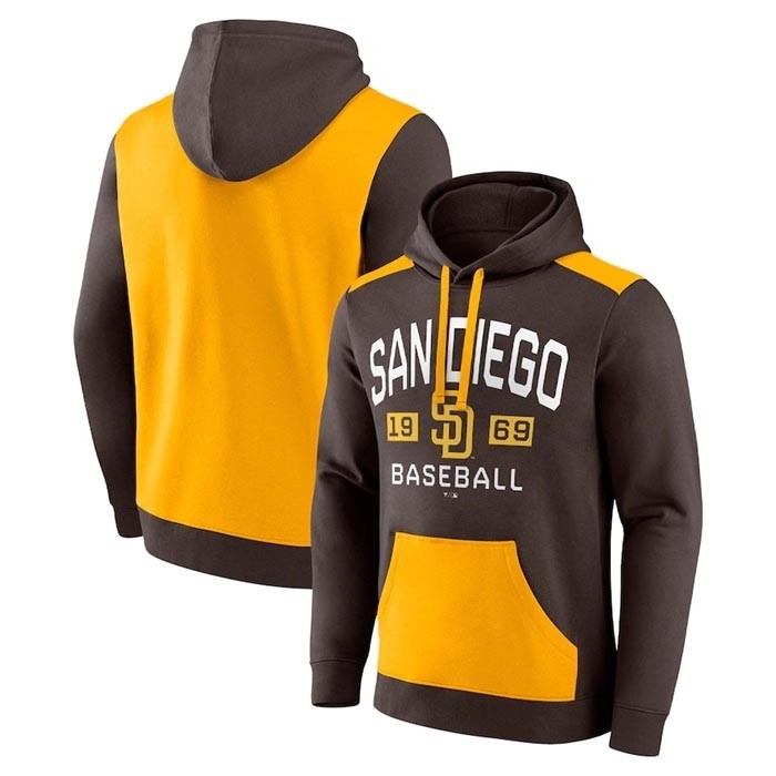 Men's San Diego Padres Brown Gold Chip In Pullover Hoodie