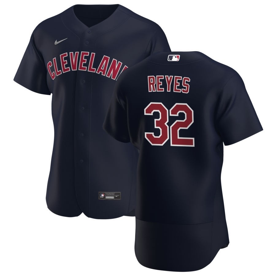 Men's Cleveland Indians #32 Franmil Reyes Nike Navy Alternate 2020 Authentic Player MLB Jersey