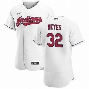 Men's Cleveland Indians #32 Franmil Reyes Nike White Home 2020 Authentic Team MLB Jersey