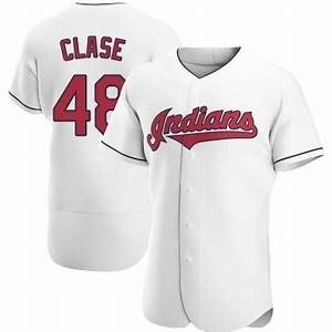 Men's Cleveland Indians #48 Emmanuel Clase Nike White Home 2020 Authentic Team MLB Jersey